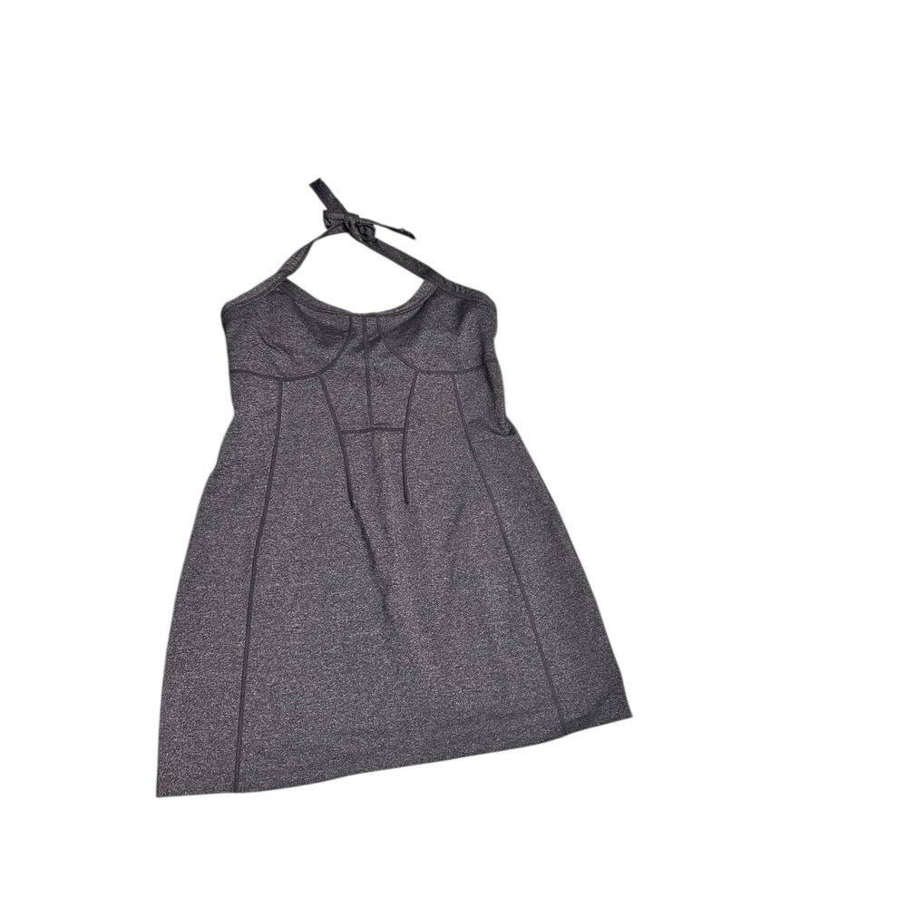 Athleta Modra Halter Neck Yoga Activewear Dress Gray Size 12 Petite Built in Bra